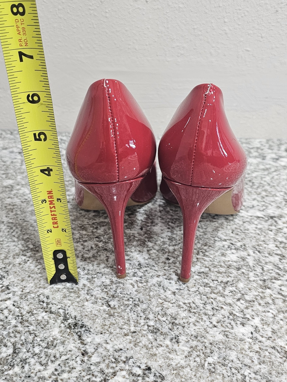 Vince Camuto Glossy Red Pointed-Toe Pumps - Picture 3 of 5
